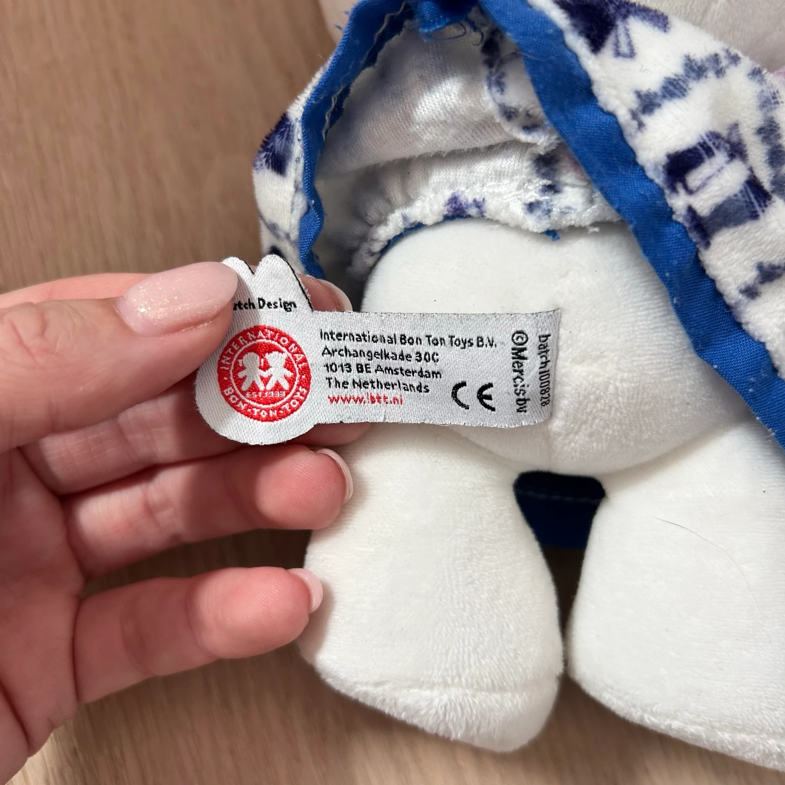Nijntje (Miffy) Delfts Blauw knuffel 24 cm – Bon Ton Toys – origineel – photo 4